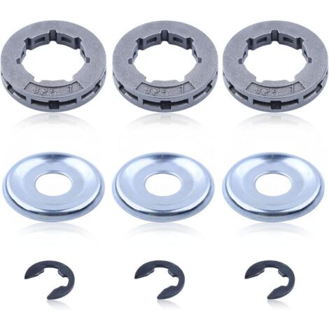 Pignon de Jante .325'' 7 Dents pour STIHL 021 024 025 028 MS 250 Tronçonneuse et Plus de Modèles. Roue à Chaîne à Anneau Universel 325 Bague Pignon Kit de Pièces de Rechange Accessoire