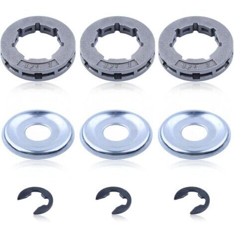 Pignon de Jante .325'' 7 Dents pour STIHL 021 024 025 028 MS 250 Tronçonneuse et Plus de Modèles, Roue à Chaîne à Anneau Universel 325 Bague Pignon Kit de Pièces de Rechange Accessoire