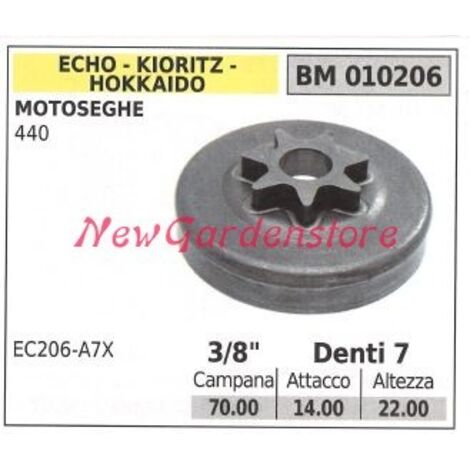 Pignon de moteur de tronçonneuse ECHO 440 3/8' dents 7 010206