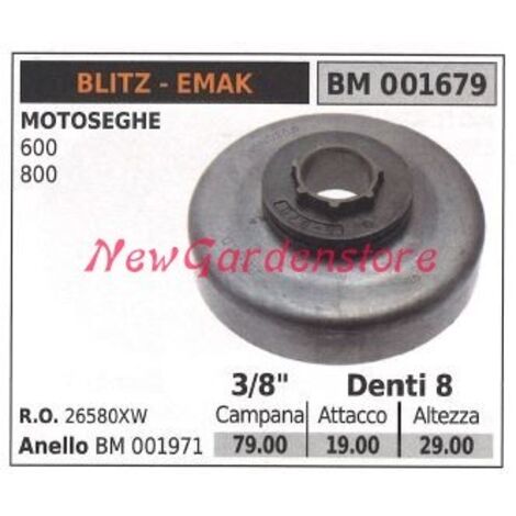 Pignon de moteur de tronçonneuse EMAK 600 800 3/8' dents 8 001679