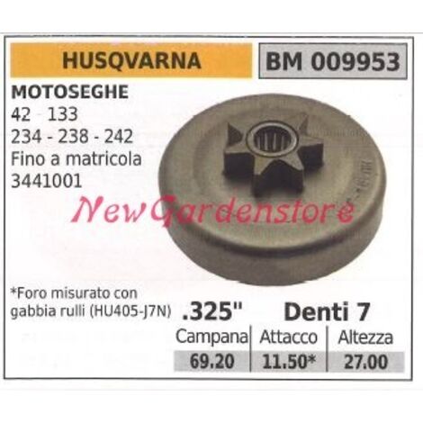 Pignon de moteur de tronçonneuse HUSQVARNA 42 133 234 238 242 009953