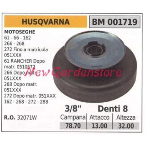 Pignon de moteur de tronçonneuse HUSQVARNA 61 66 162 266 268 272 3/8 dents 8 001719