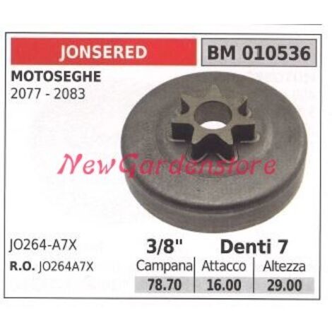 Pignon de moteur de tronçonneuse JONSERED 2077 2083 3/8' dents 7 010536