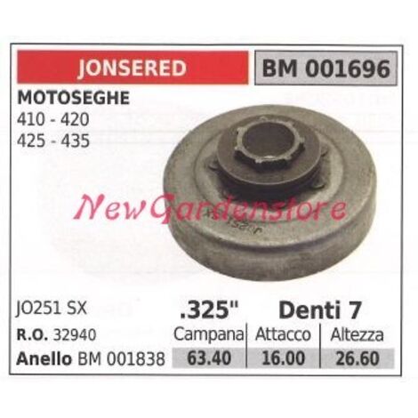 Pignon de moteur de tronçonneuse JONSERED 410 420 425 435 .325' dents 7 001696