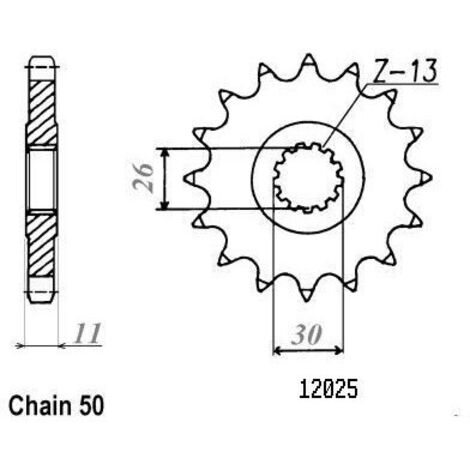 Pignon de sortie de boite Esjot pour Moto Yamaha 1300 XJR 2002 à