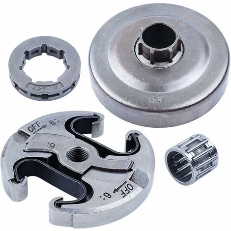 Pignon de tambour d'embrayage La pompe à huile Kit d'engrenage à vis sans fin pour Husqvarna 340 345 346XP 350 351 353 445 450 E Tronçonneuse Pièces de rechange