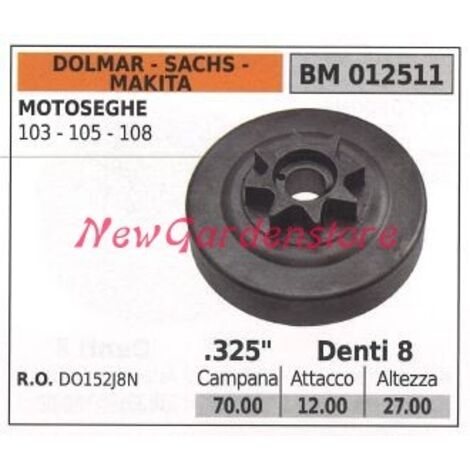 Pignon DOLMAR moteur tronçonneuse 103 105 108 .325' dents 7 012511