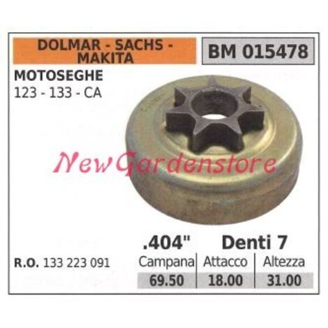 Pignon DOLMAR moteur tronçonneuse 123 133 CA .404' dents 7 015478