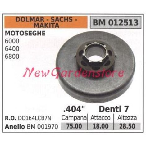 Pignon DOLMAR moteur tronçonneuse 6000 6400 6800 .404' dents 7 012513
