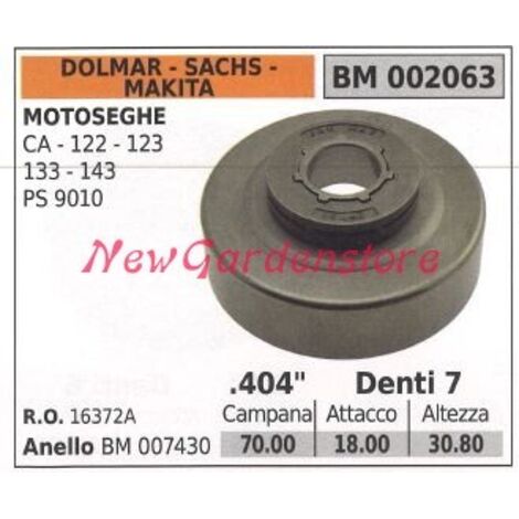 Pignon DOLMAR moteur tronçonneuse CA 122 123 133 143 .404' dents 7 002063