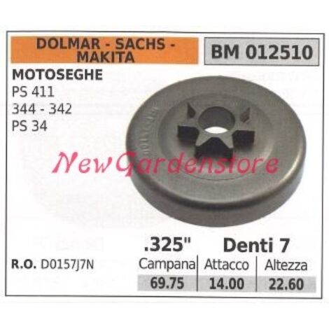 Pignon DOLMAR moteur tronçonneuse PS 411 344 34 .325' dents 7 012510