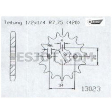Pignon Eton - 420 - 19 Dents - Made in Germany