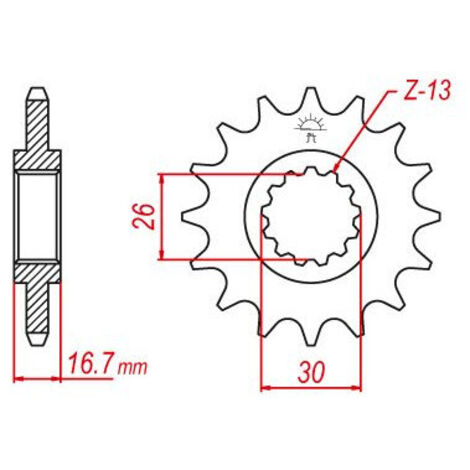 Pignon Honda - 525 - 15 Dents - Similaire JTF1370 - Made in Germany