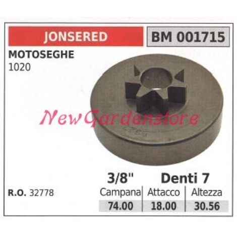 Pignon JONSERED pour moteur de tronçonneuse 1020 3/8' dents 7 001715
