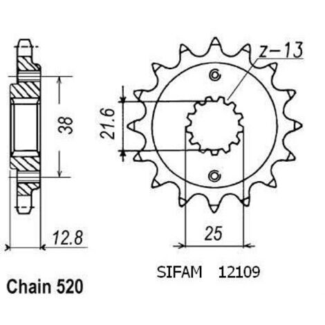 Pignon Klx 650 R 1993-1997 - 520 - 14 Dents - Similaire JTF511