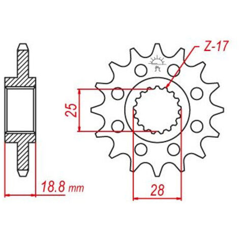 Pignon Lightweight Aprilia-BMW - 525 - 16 Dents - Similaire JTF704 - Made in Germany