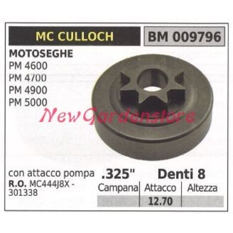 Pignon MC CULLOCH moteur tronçonneuse PM 4600 4700 4900 .325' dents 8 009796