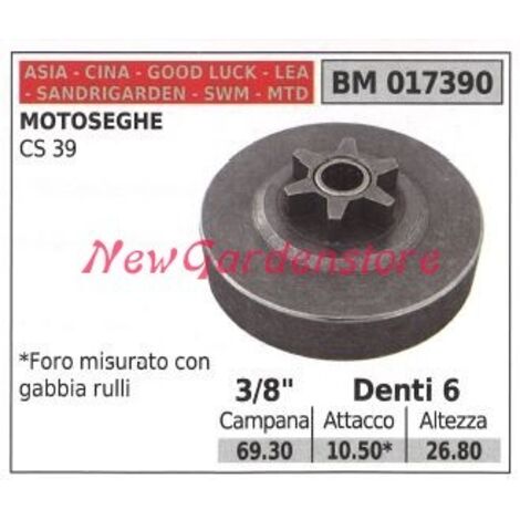 Pignon moteur tronçonneuse CINA PR 350 P 34 360 370 390 3/8' dents 6 005873