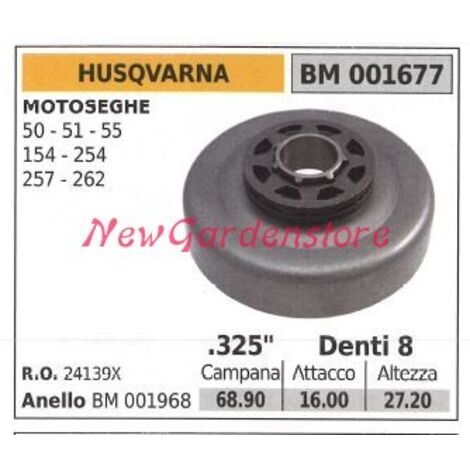 Pignon moteur tronçonneuse HUSQVARNA 50 51 55 154 254 257 262 001677