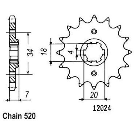 Pignon Nsr 125 Tc01 1987-1989 - 520 - 14 Dents - Similaire JTF329