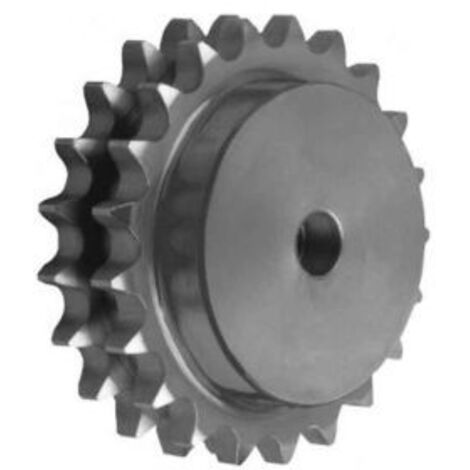 Pignon pré-alésé inoxydable pour chaine norme ISO 08B Double, 9 dents