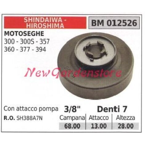 Pignon SHINDAIWA moteur tronçonneuse 300 300S 357 360 377 394 3/8' dents 7 012526