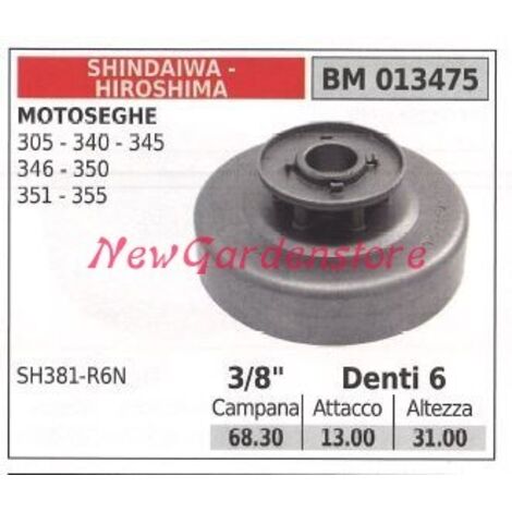 Pignon SHINDAIWA moteur tronçonneuse 305 340 345 346 350 351 3/8' dents 6 013475