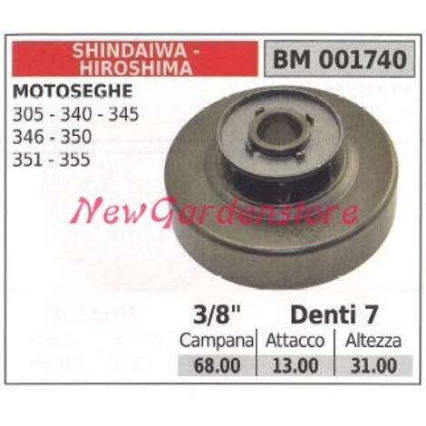 Pignon SHINDAIWA moteur tronçonneuse 305 340 345 346 350 351 3/8' dents 7 001740
