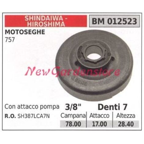 Pignon SHINDAIWA pour moteur de tronçonneuse 757 3/8' dents 7 012523