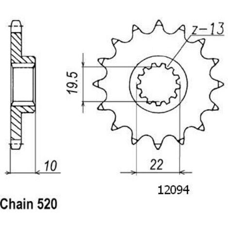 Pignon Suzuki - 250 Rm 1983-2001 - 520 - 15 Dents - Similaire JTF432