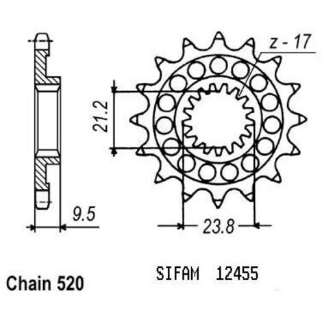 PIGNON SUZUKI RM-Z 450 05- DIVERS 12455CZ14