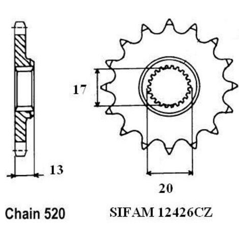 Pignon Tm 125 Cross - 520 - 12 Dents