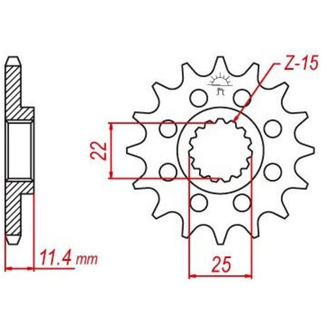 Pignon TT KTM - 520 - 16 Dents - Similaire JTF1902 - Made in Germany