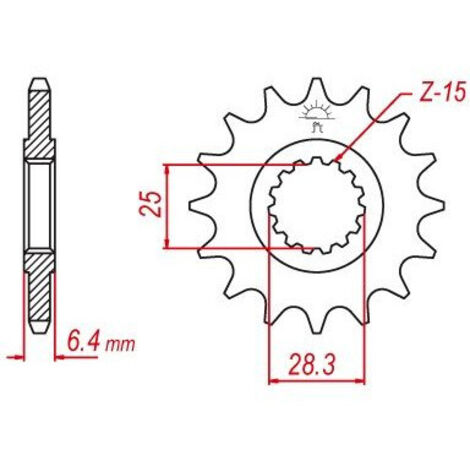 Pignon TT Yamaha - 520 - 14 Dents - Similaire JTF1592 - Made in Germany