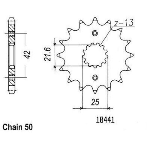 Pignon Yamaha - 530 - 16 Dents - Similaire JTF513 - Made in Germany