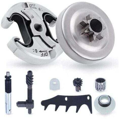 Pignone e frizione per Husqvarna 345 445 340 450, pignone catena .325'' passo 6 denti + tamburo frizione + cuscinetto kit di ricambi e accessori per motosega 8 in 1