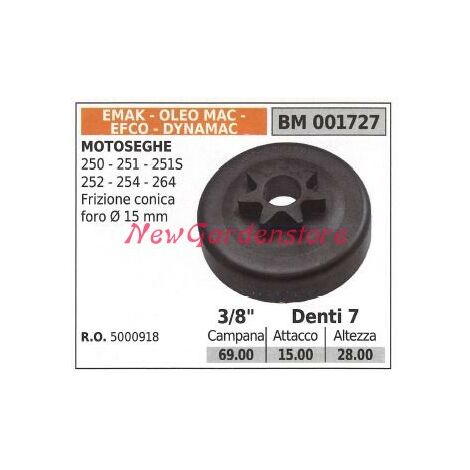 Pignone EMAK motore motosega 250 251 251S 252 254 264 3/8' denti 7 001727