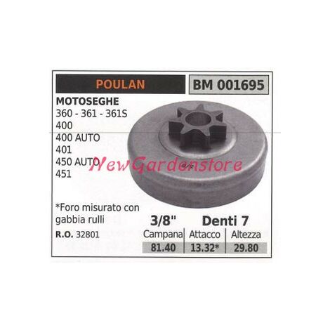 Pignone POULAN motore motosega 360 361 361S 400 400AUTO 3/8' denti 7 001695