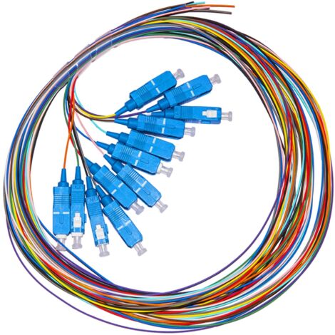 Pigtail Fibra Ottica Sc 2Mt Simplex Singlemode Confezione 12Pz Colorati