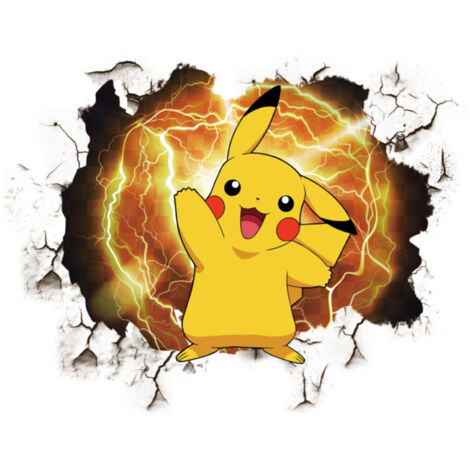 Pikachu-Tapete, 39 x 31 cm, Wanddeko, Cartoon-Anime-Motiv
