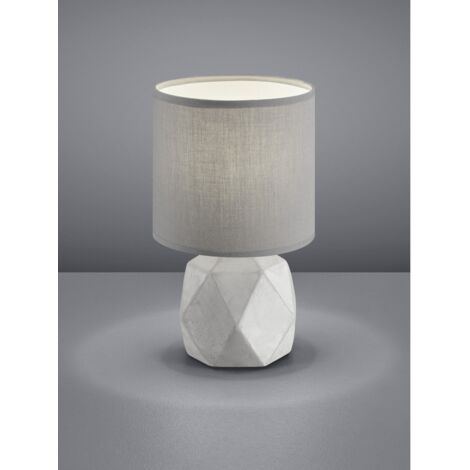 Pike Cemento Sobremesa Rombos y Pantalla Gris Ø16 cm Trio Lighting