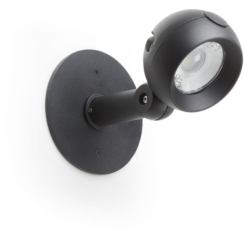 Projecteur surface tilt gibson IP65 led smd 10W 1110lm(830lm) CRI80 3000K 60º Noir