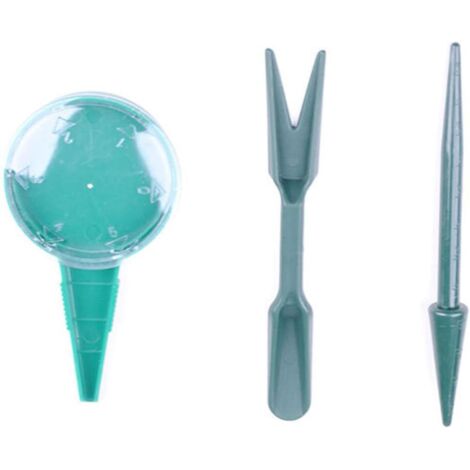 Pikier Set, 3-teilig - Pikiergabel Samenpflanz Set Pikierstab Zum Versetzen von Setzlingen, Aussaat-Samenspender für Sämlinge Jungpflanzen Saatgut Pflanzholz Set zur Vermehrung, Dunkelgrün