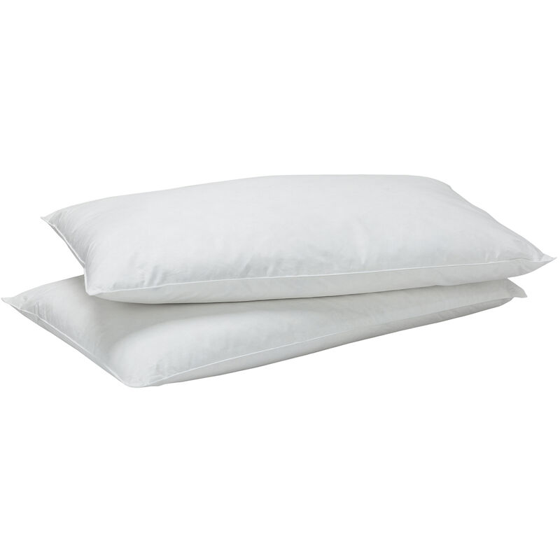 

Pack 2 almohadas 30% plumón con doble funda de algodón 60x60cm , Almohada de 60 , Blanco - Pikolin Home