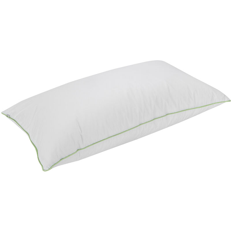 

Almohada 70% plumón con funda de algodón antiácaros 75x40cm , Almohada de 75 , Blanco - Pikolin Home