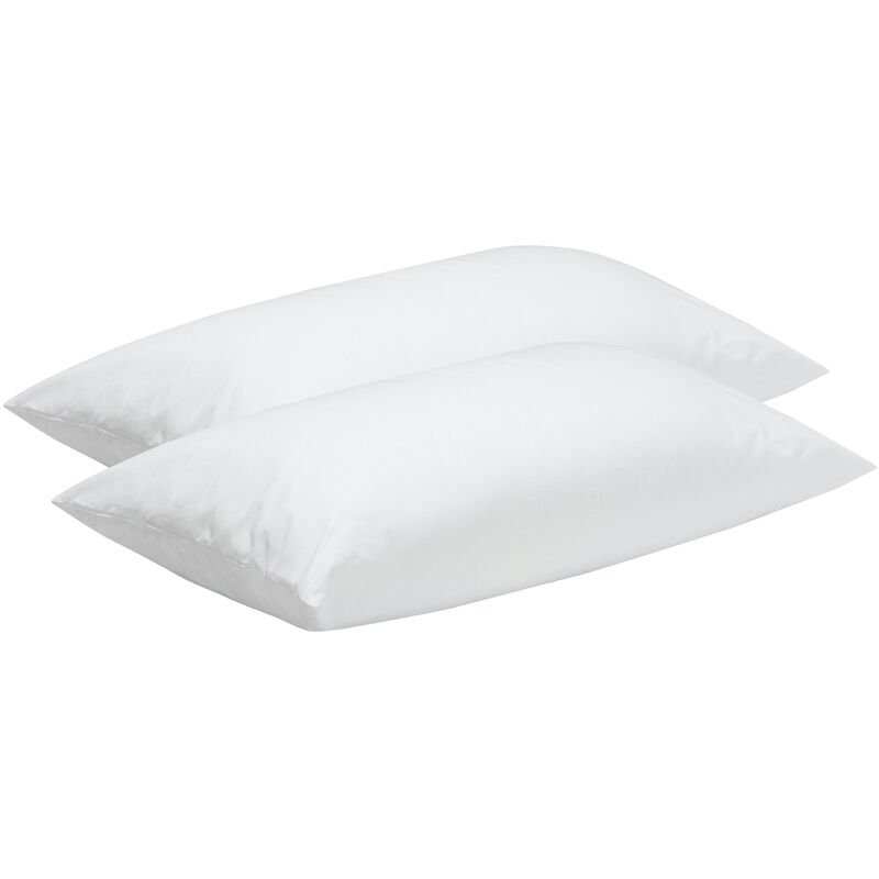 

Pack 2 almohadas de fibra antiácaros firme con doble funda 70x40cm , Almohada de 70 , Blanco - Pikolin Home