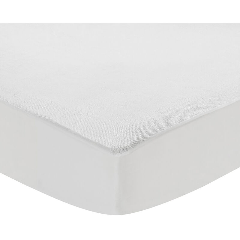 

Pikolin Home - Protector de colchón de rizo antialérgico impermeable 90x190/200cm , Cama de 90 , Blanco