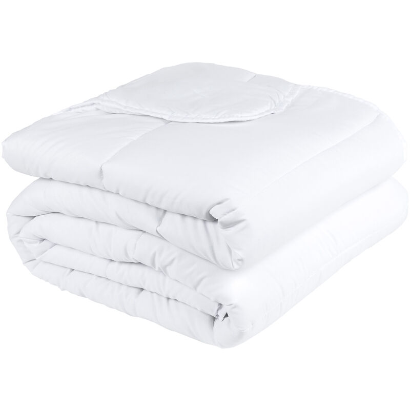 

Pikolin Home - Edredón nórdico de fibra antiácaros primavera/verano 150 gr/m² 240x220cm , Cama de 150/160 , Blanco