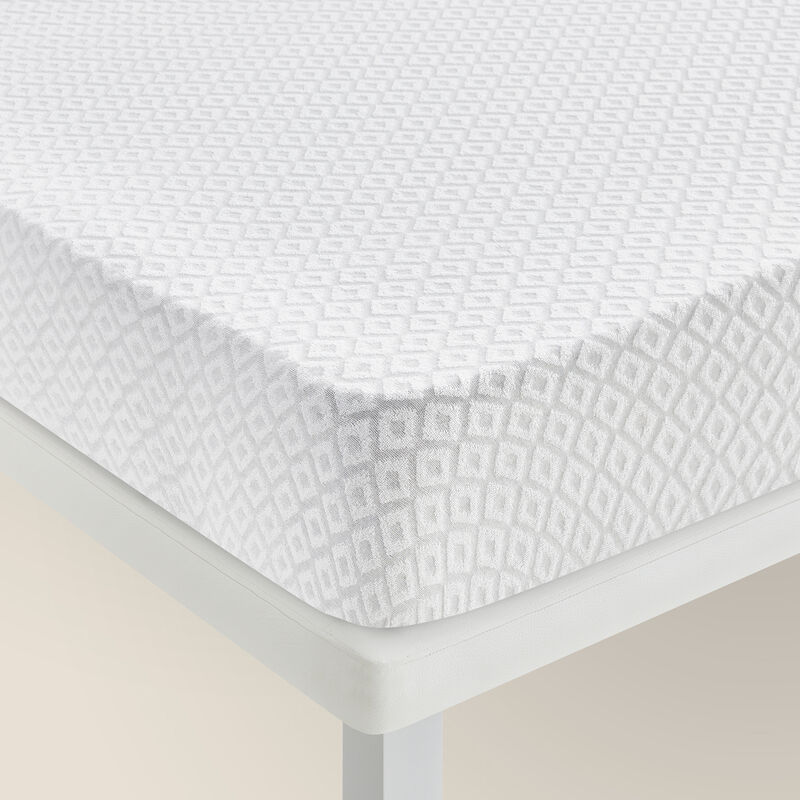 

Funda de colchón algodón de rizo antialérgica transpirable 105x190/200cm , Cama de 105 , Blanco - Pikolin Home