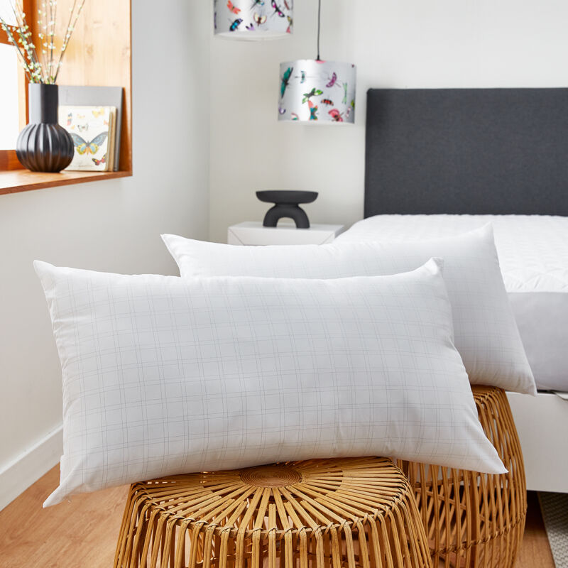 Oreiller en fibres avec fils de carbone 70x45cm Pikolin Home